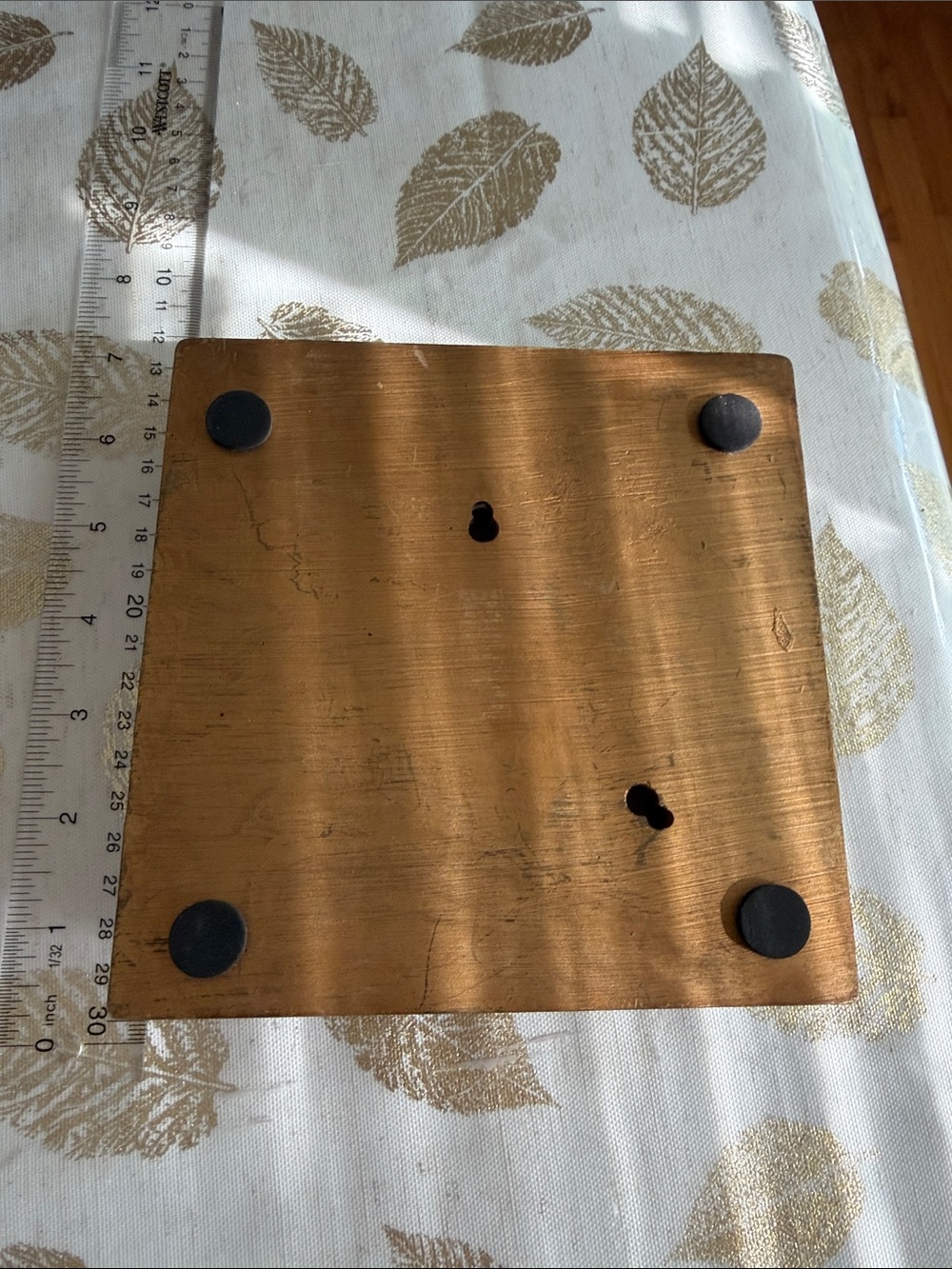 Decorative Square Wall Mirror in Antique Gold - Picture 2 of 9